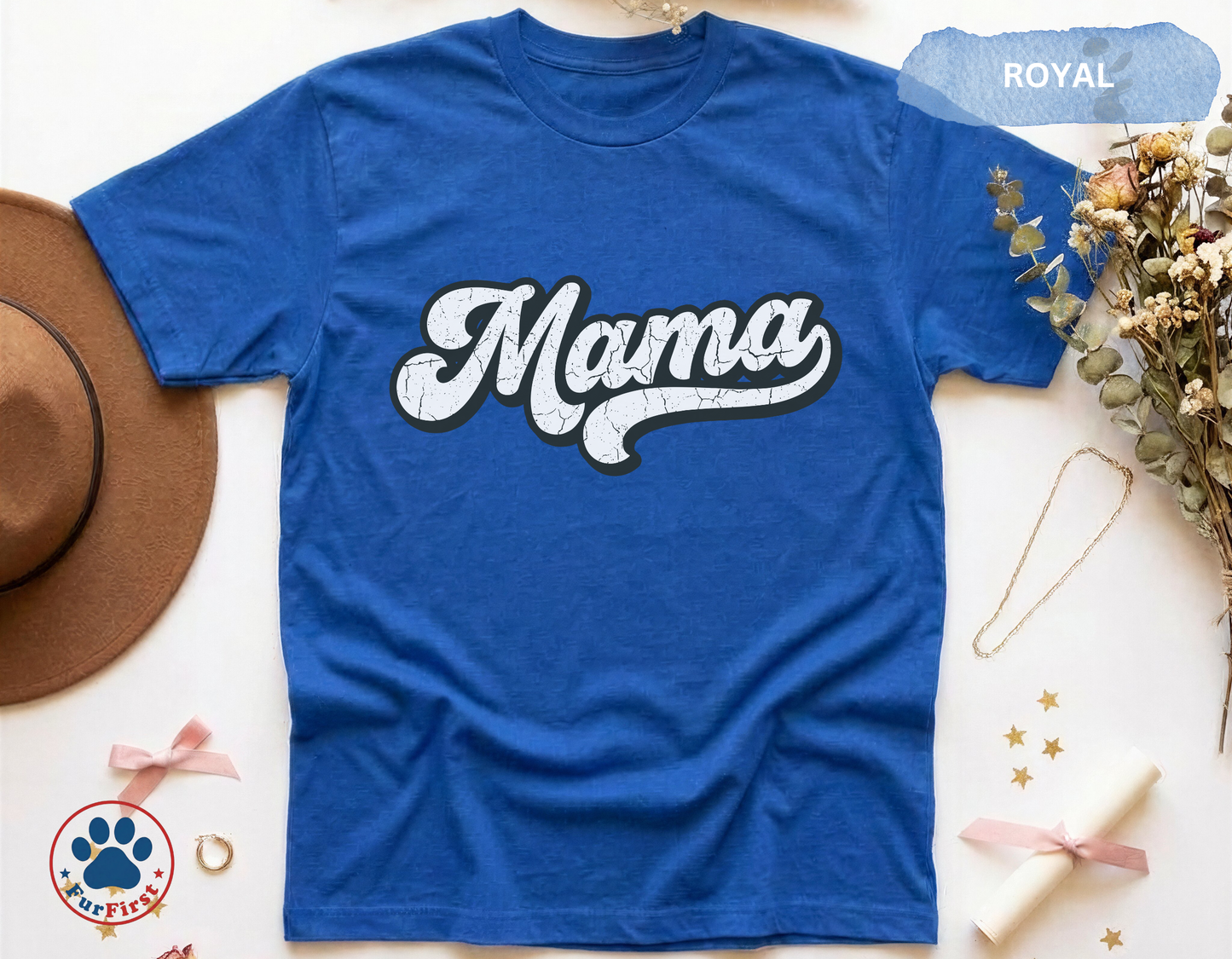 Mama Shirt Women β Retro Script Mama Tee, Mothers Day Gift, Vintage Mama Shirt, Cute Mom Gift, Simple Mama Tee