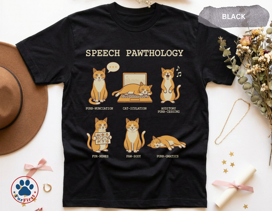Speech Pawthology Cat T-Shirt