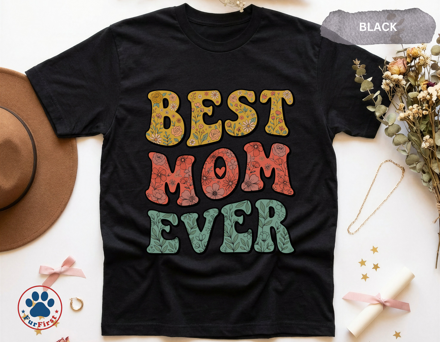 Best Mom Ever Shirt — Groovy Retro Mom Tee