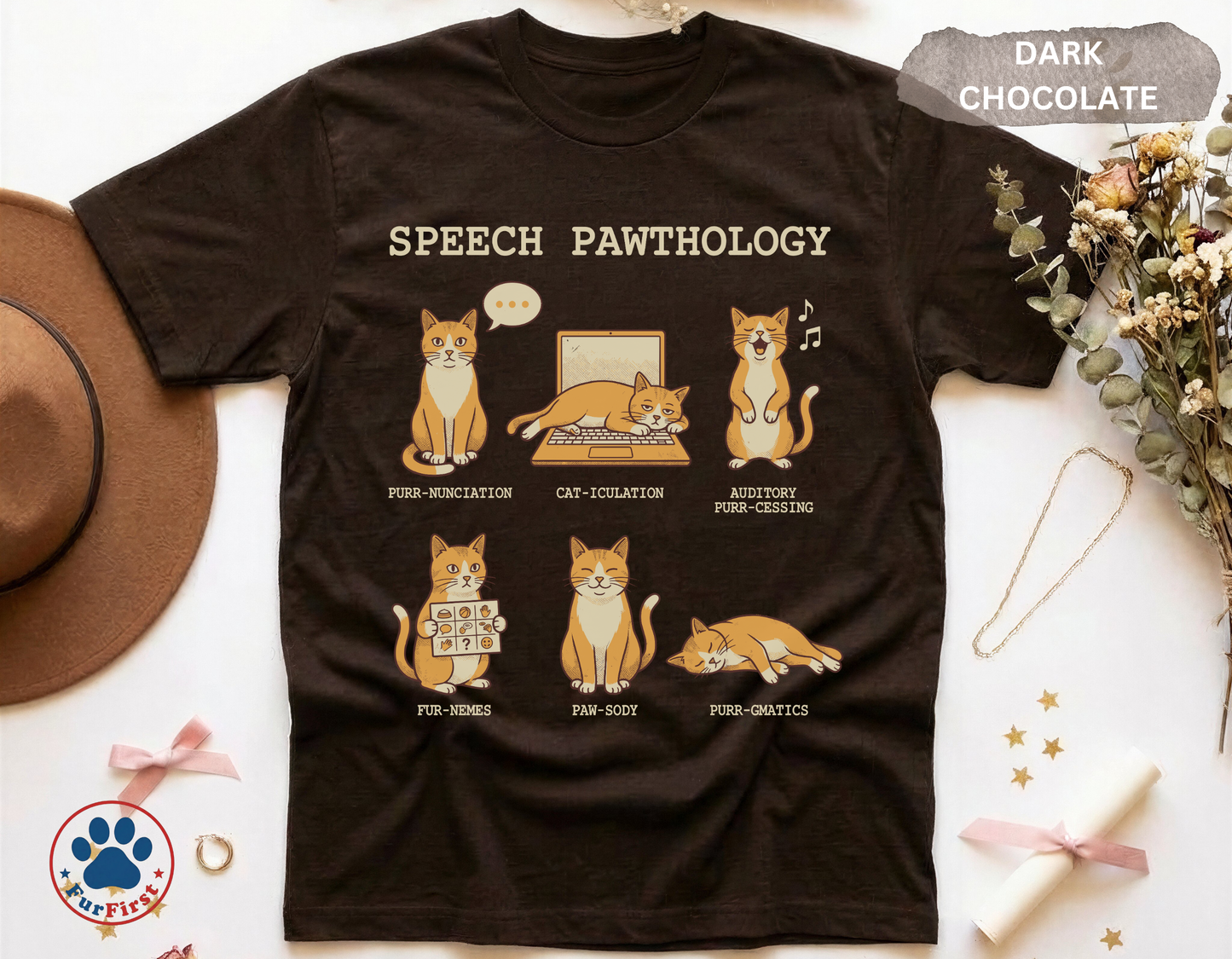 Speech Pawthology Cat T-Shirt