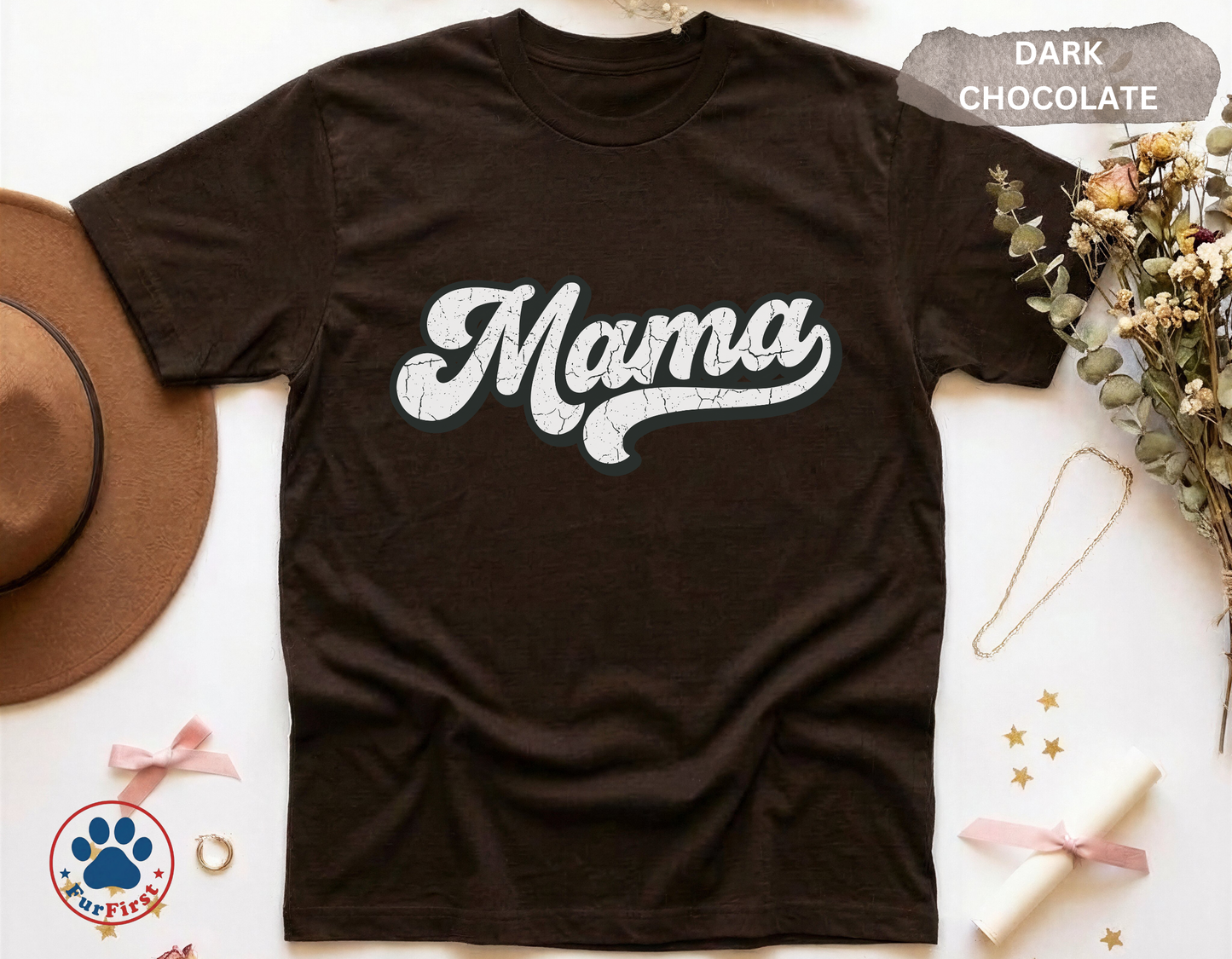 Mama Shirt Women — Retro Script Mama Tee, Mothers Day Gift, Vintage Mama Shirt, Cute Mom Gift, Simple Mama Tee