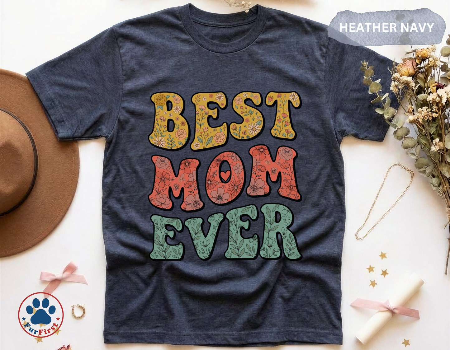 Best Mom Ever Shirt — Groovy Retro Mom Tee