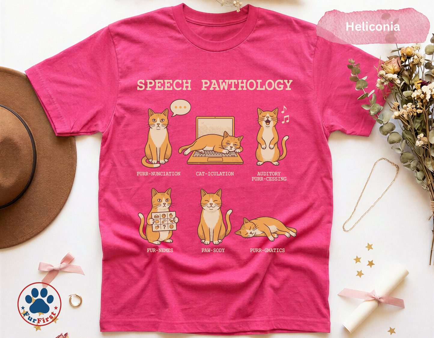 Speech Pawthology Cat T-Shirt