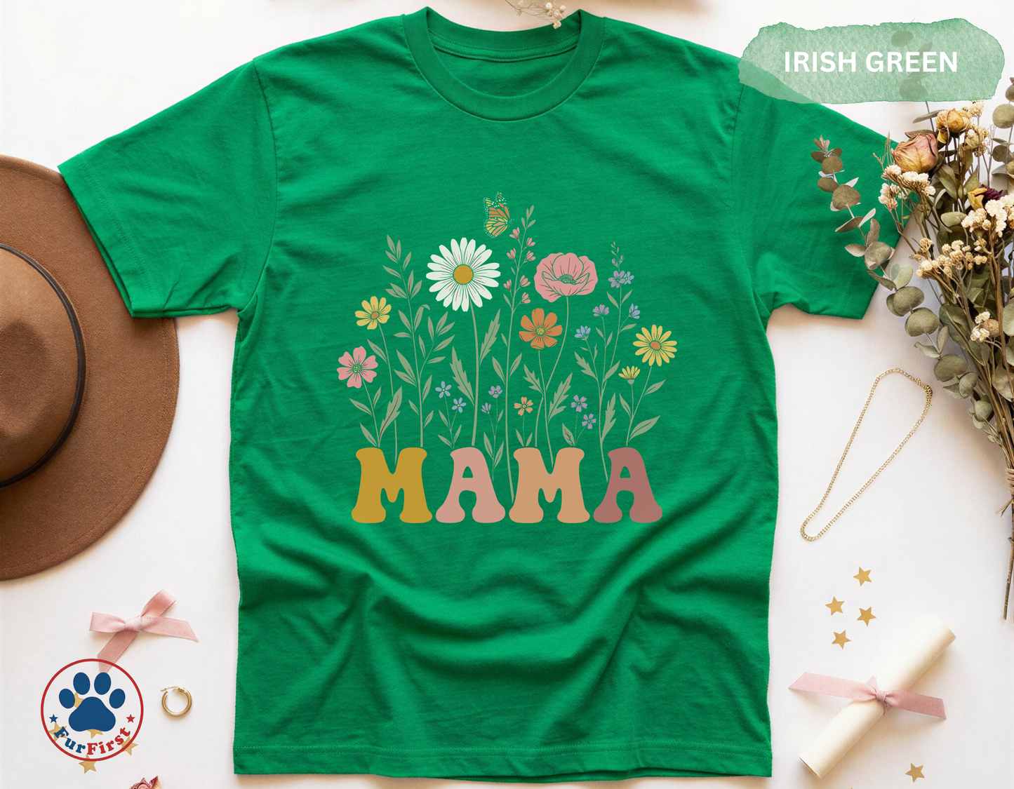 Mama Floral Shirt — Wildflower Mama Tee, Mothers Day Gift, Botanical Mama Shirt Women, Floral Mom Gift