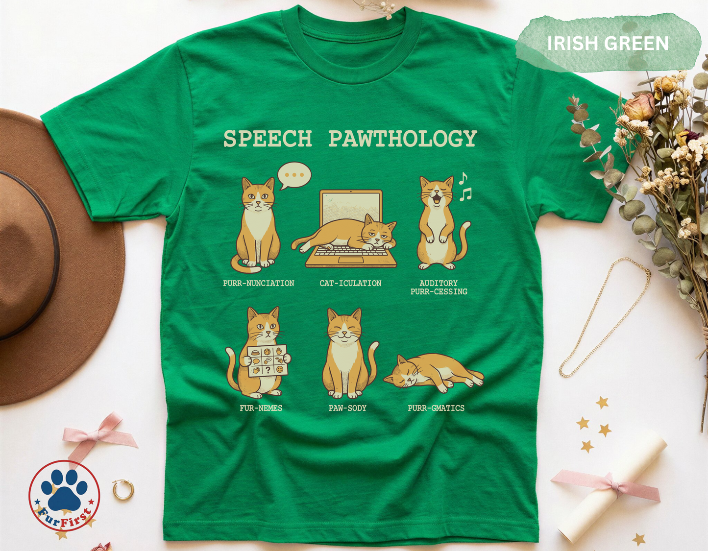 Speech Pawthology Cat T-Shirt