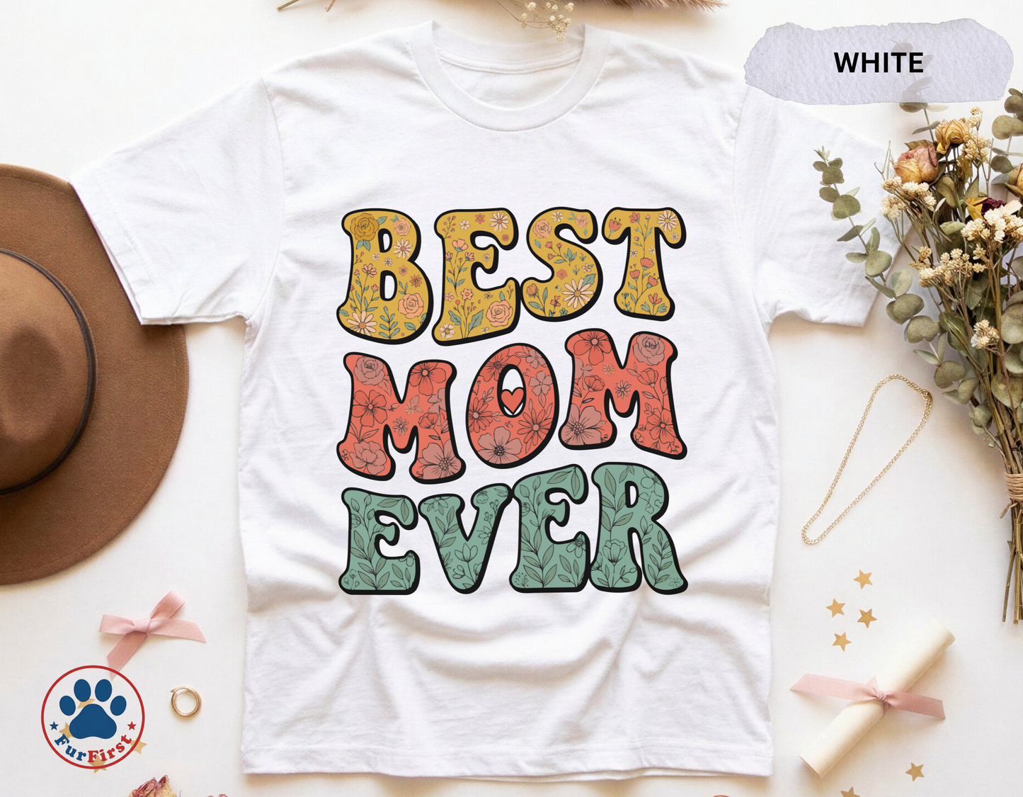 Best Mom Ever Shirt — Groovy Retro Mom Tee