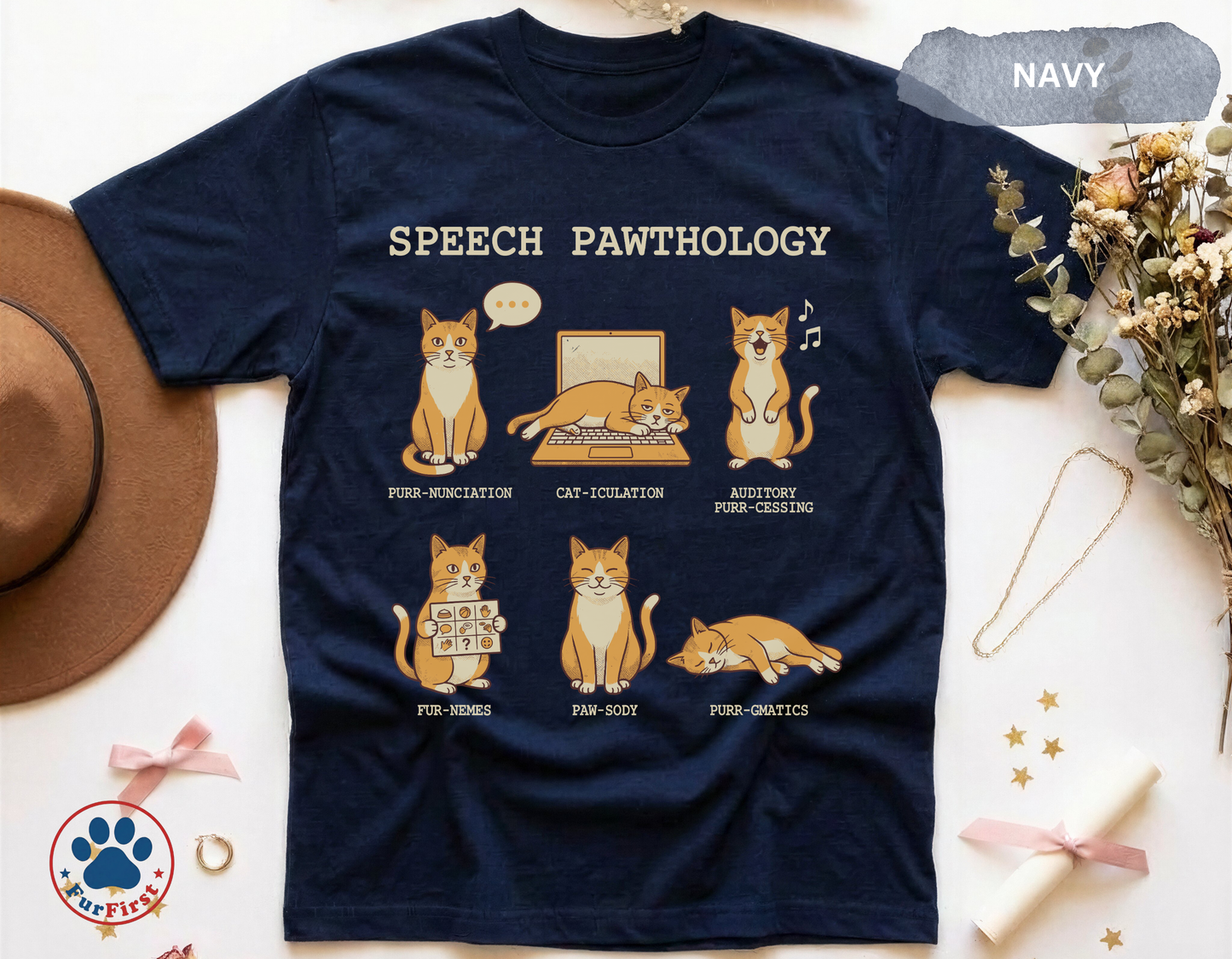 Speech Pawthology Cat T-Shirt