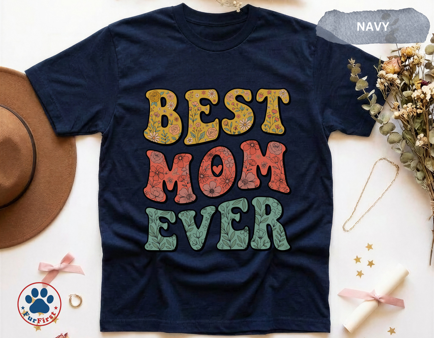 Best Mom Ever Shirt — Groovy Retro Mom Tee