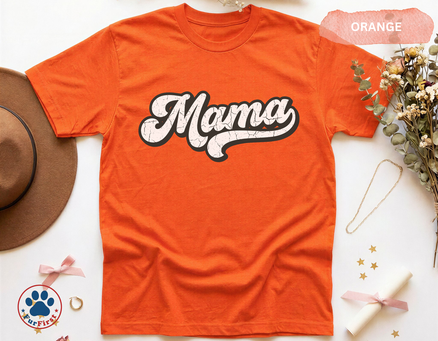 Mama Shirt Women — Retro Script Mama Tee, Mothers Day Gift, Vintage Mama Shirt, Cute Mom Gift, Simple Mama Tee