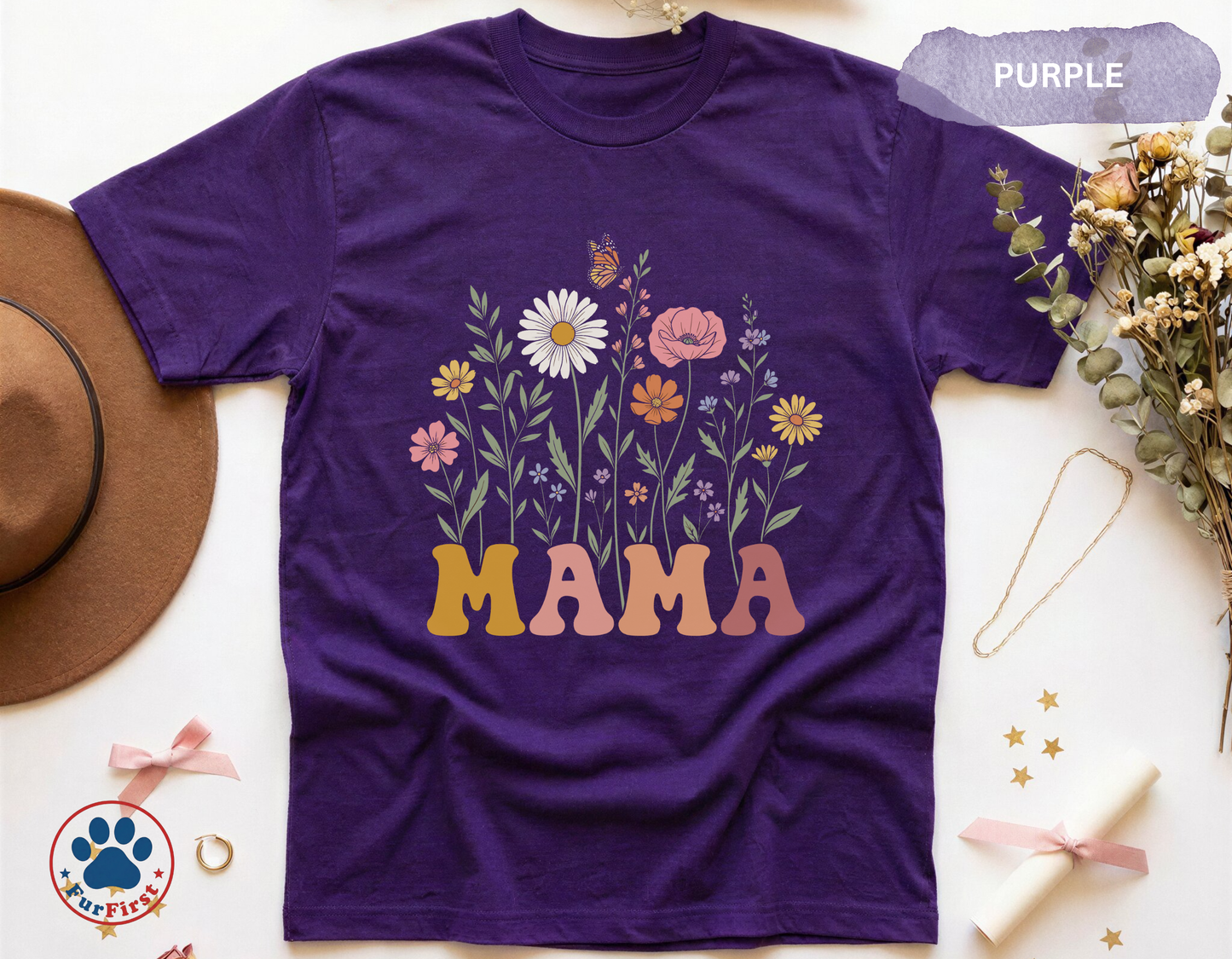 Mama Floral Shirt — Wildflower Mama Tee, Mothers Day Gift, Botanical Mama Shirt Women, Floral Mom Gift