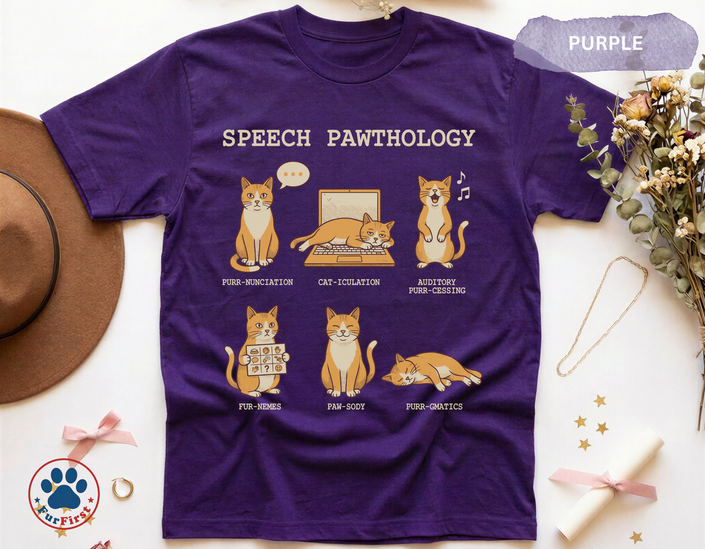 Speech Pawthology Cat T-Shirt
