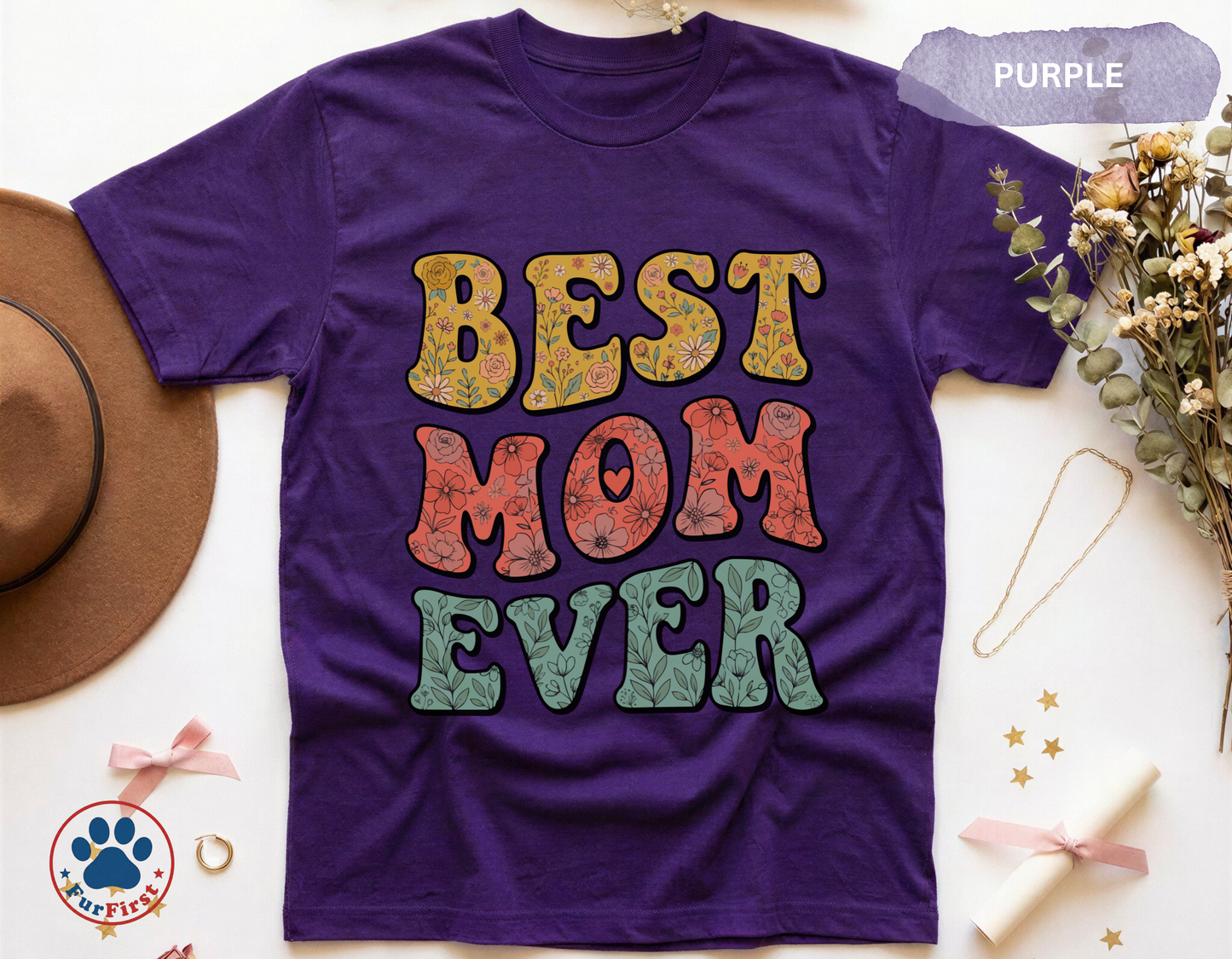 Best Mom Ever Shirt — Groovy Retro Mom Tee