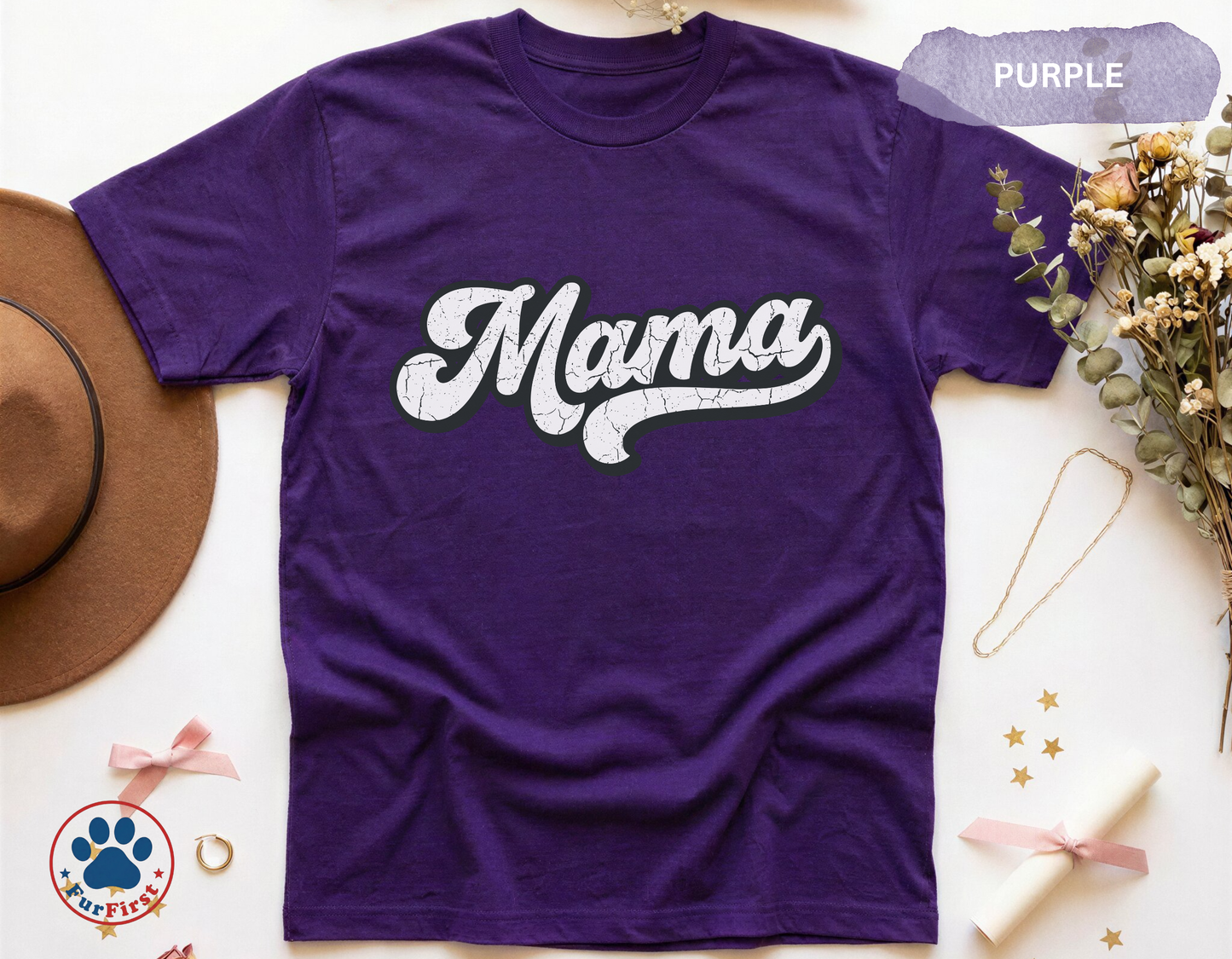Mama Shirt Women — Retro Script Mama Tee, Mothers Day Gift, Vintage Mama Shirt, Cute Mom Gift, Simple Mama Tee