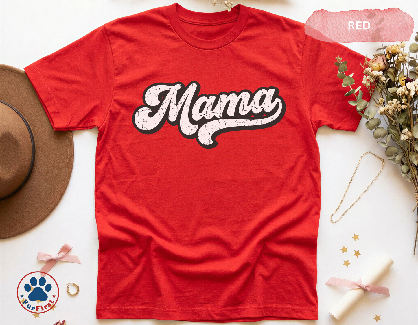 Mama Shirt Women — Retro Script Mama Tee, Mothers Day Gift, Vintage Mama Shirt, Cute Mom Gift, Simple Mama Tee