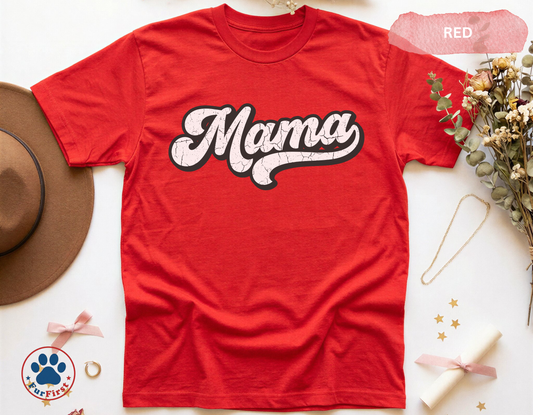 Mama Shirt Women — Retro Script Mama Tee, Mothers Day Gift, Vintage Mama Shirt, Cute Mom Gift, Simple Mama Tee