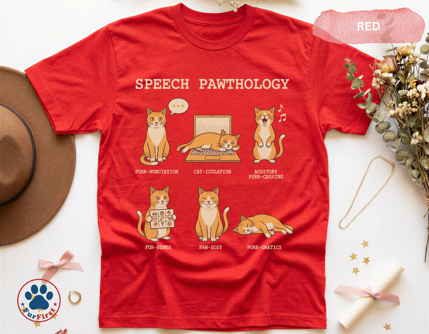 Speech Pawthology Cat T-Shirt